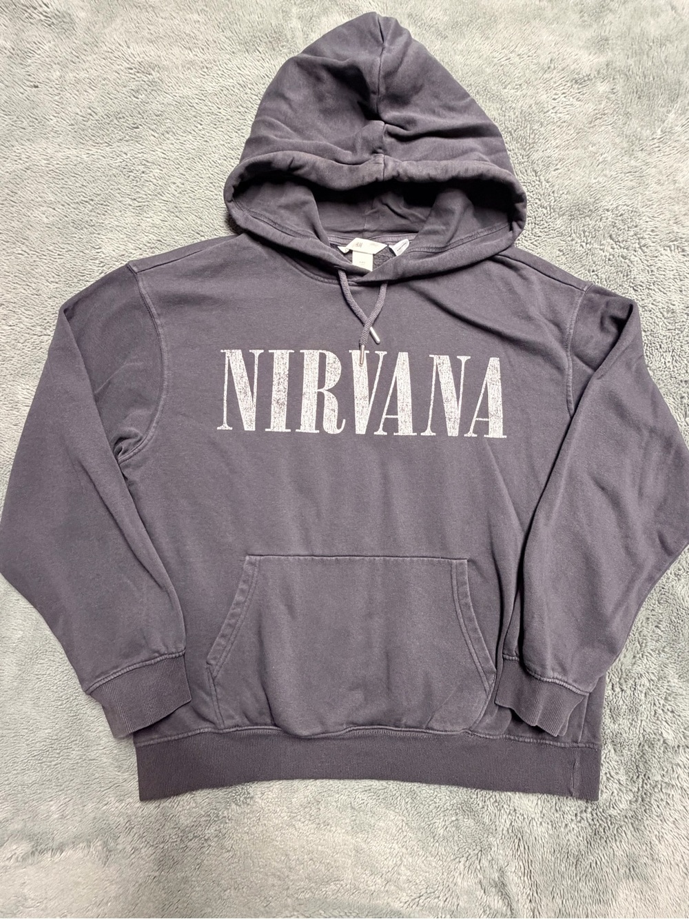 H&M Men's Nirvana Graphic Hoodie - Charcoal